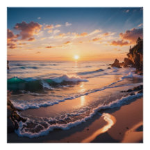 Beautiful Beach Sunset Landscape