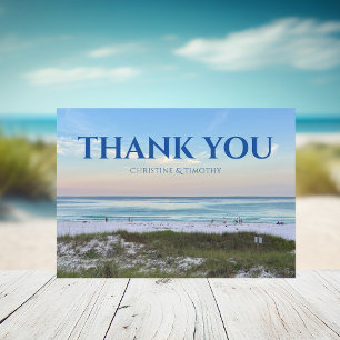 Beautiful Beach Sunset Photography Personalised Thank You Card