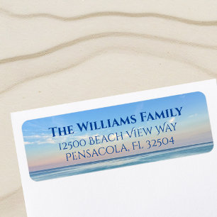 Beautiful Beach Sunset Photography Return Address Label