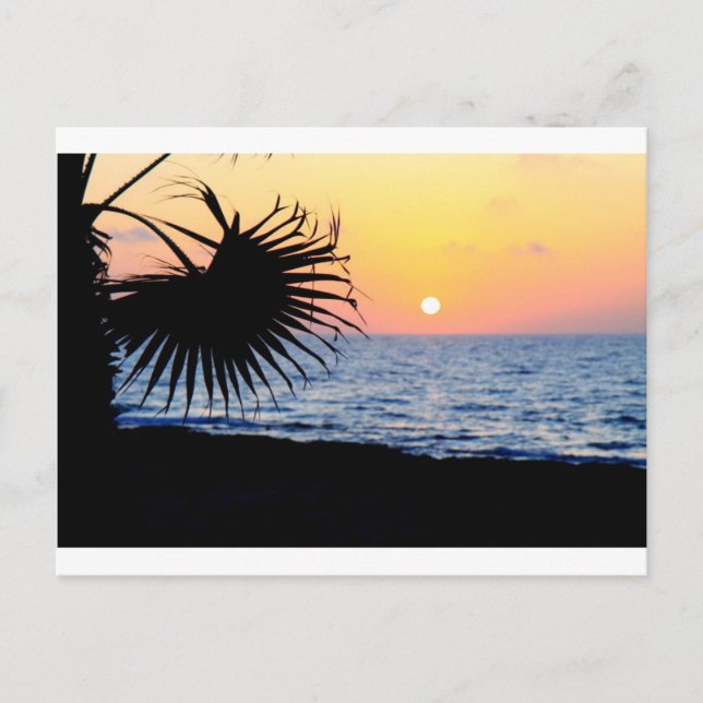 BEAUTIFUL BEACH SUNSET POSTCARD (Front)