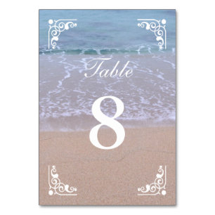 Beautiful Beach Theme Table Numbers