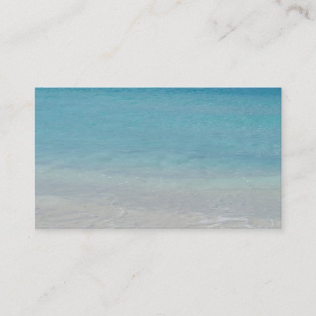 Beautiful Beach | Turks and Caicos Photo Business Card (Front)