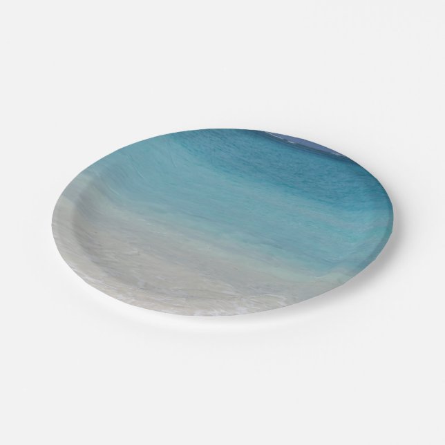 Beautiful Beach | Turks and Caicos Photo Paper Plate (Angled)