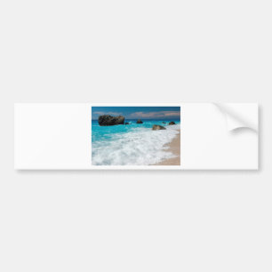Beautiful Beach Water Surf Aloha Hawaiian Wedding Bumper Sticker