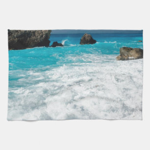 Beautiful Beach Water Surf Aloha Hawaiian Wedding Tea Towel