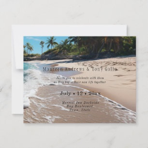 Beautiful, Beach Wedding Invitation