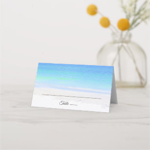 Beautiful Beach wedding seating place card