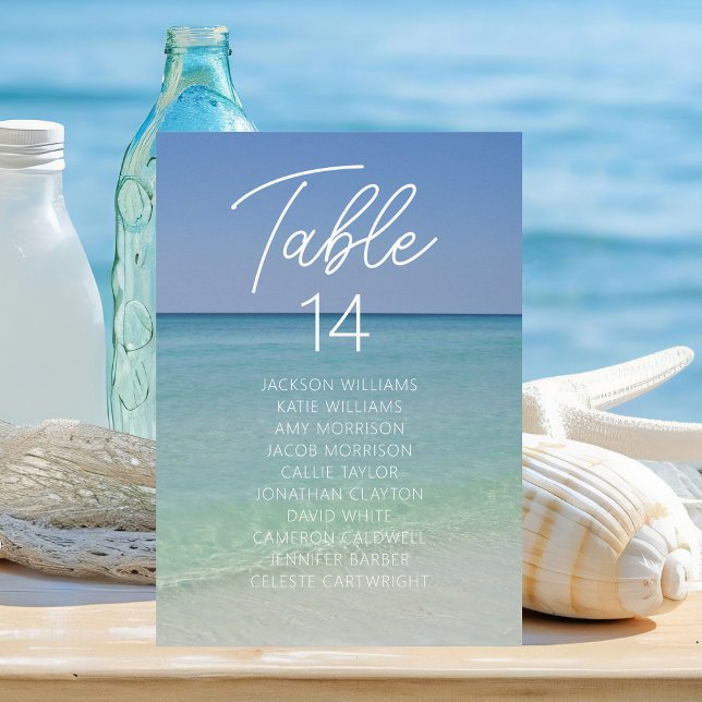  Beautiful Beach Wedding Table Number with Names (Creator Uploaded)