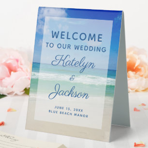 Beautiful Beach Welcome to our Wedding Custom