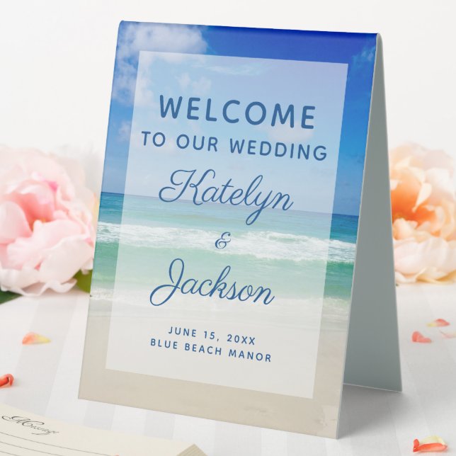 Beautiful Beach Welcome to our Wedding Custom (In SItu (Wedding))