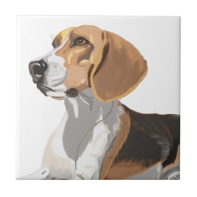 Beautiful Beagle  Ceramic Tile (Front)