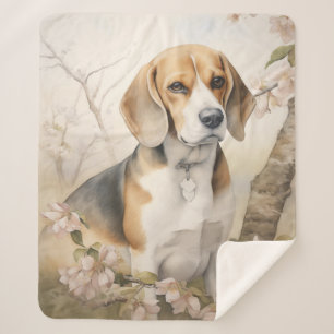 Beautiful Beagle Sherpa Blanket