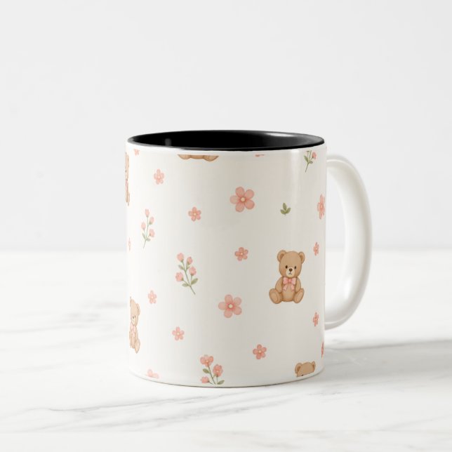 Beautiful Bear Pattern Mug Design  (Front Right)