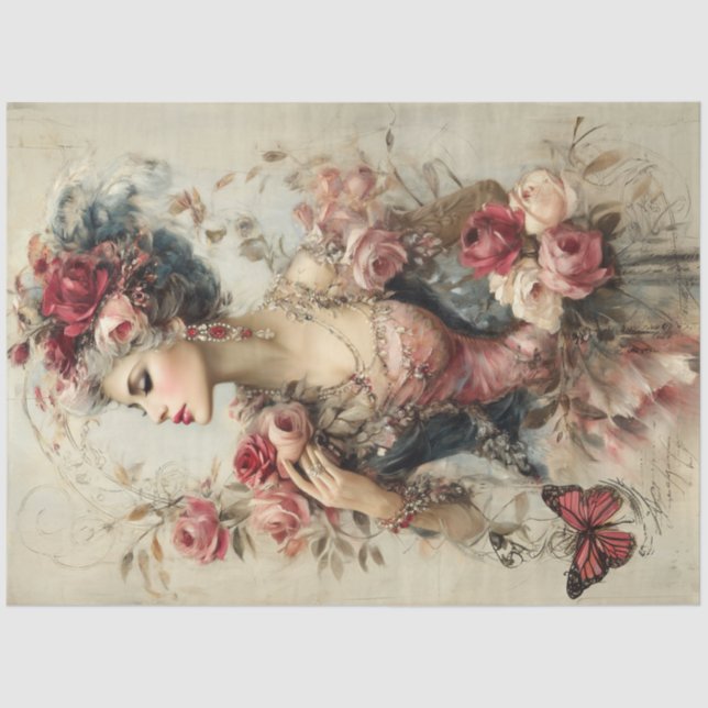 Beautiful Beauty Collection Portrait Tissue Paper (Front)