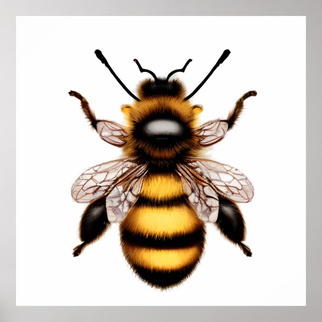 Beautiful Bee Portrait  Poster (Front)