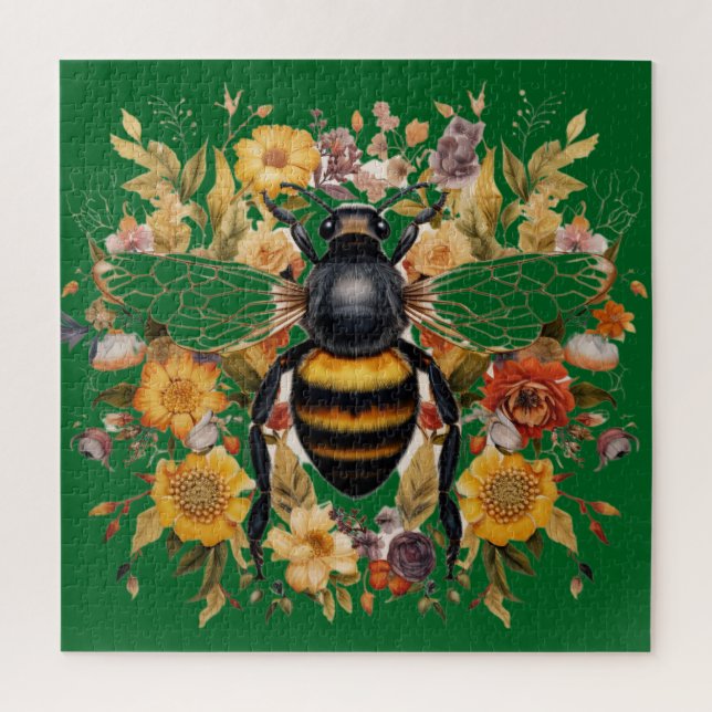 Beautiful Bee & Wildflowers  Jigsaw Puzzle (Vertical)