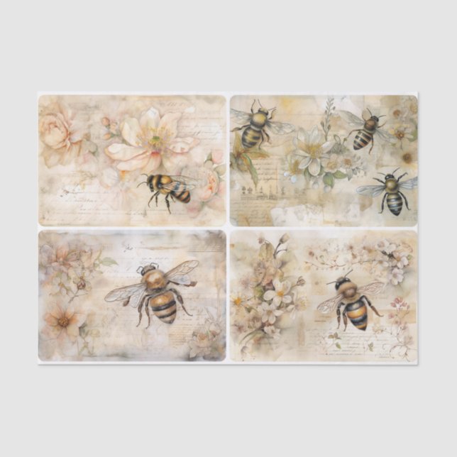 Beautiful Bees Tissue Paper (Front)