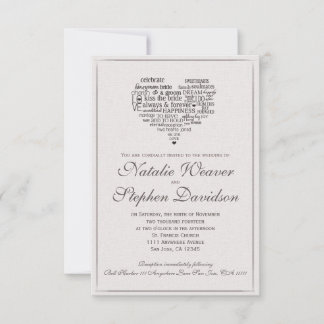 Beautiful Beige Invitation