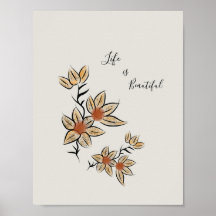 Beautiful beige isolated flowers