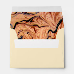 Beautiful Beige Orange Black Marble Pattern Envelopes