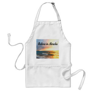 BEAUTIFUL BELIEVE IN MIRACLES SUNRISE DESIGN STANDARD APRON