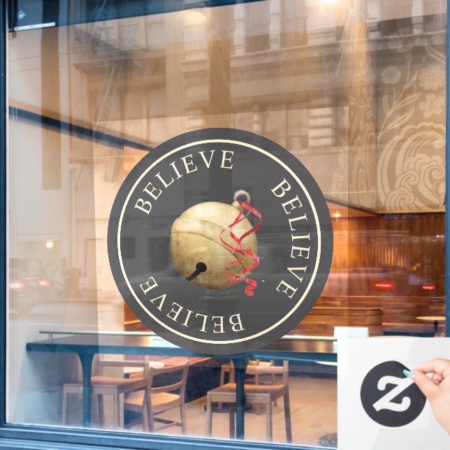 Beautiful BELIEVE with Jingle Bell Christmas (Cafe Window)