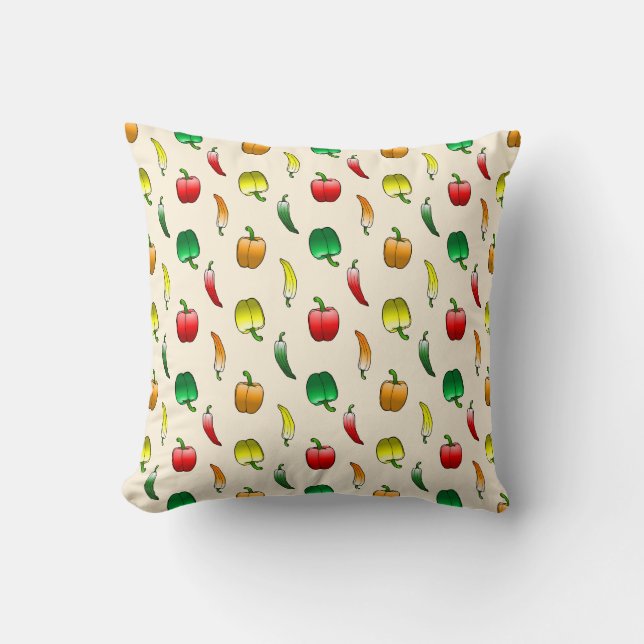 Beautiful Bell Peppers Pattern Cushion (Front)