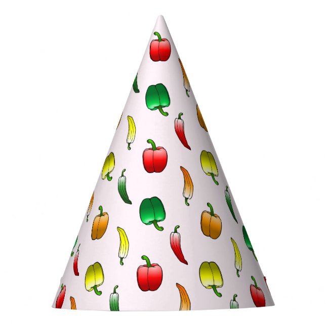 Beautiful Bell Peppers Pattern Party Hat (Front)