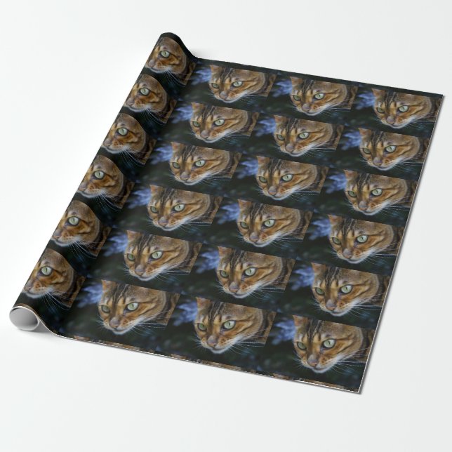 Beautiful Bengal Cat Wrapping Paper (Unrolled)