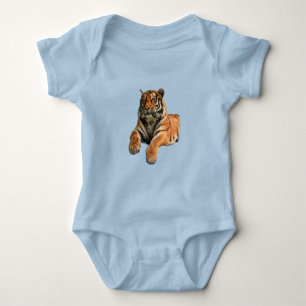 Beautiful Bengal Tiger Face & Paws Photo Baby Bodysuit