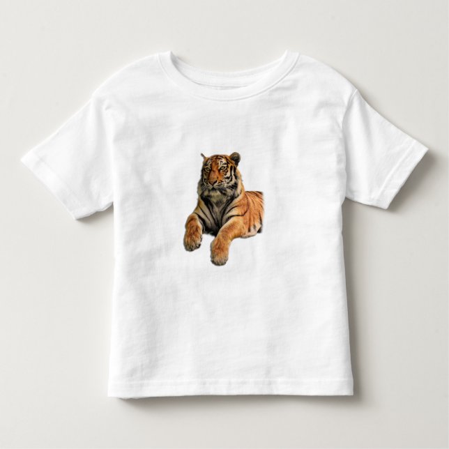 Beautiful Bengal Tiger Face & Paws Photo Toddler T-Shirt (Front)