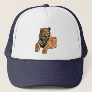 Beautiful Bengal Tiger Face & Paws Photo Trucker Hat