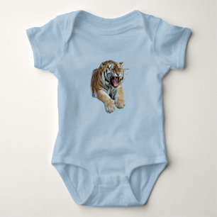 Beautiful Bengal Tiger Face & Teeth Photo Baby Bodysuit