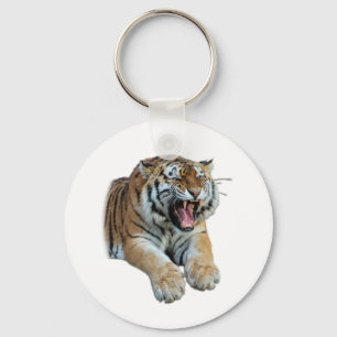 Beautiful Bengal Tiger Face & Teeth Photo Key Ring