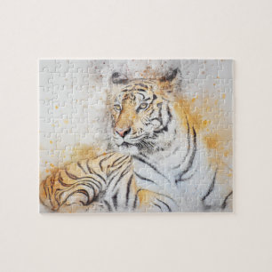 Beautiful Bengal Tiger Painting Jigsaw Puzzle