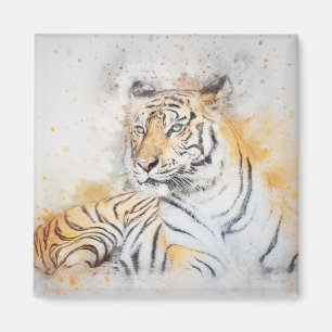 Beautiful Bengal Tiger Painting Magnet