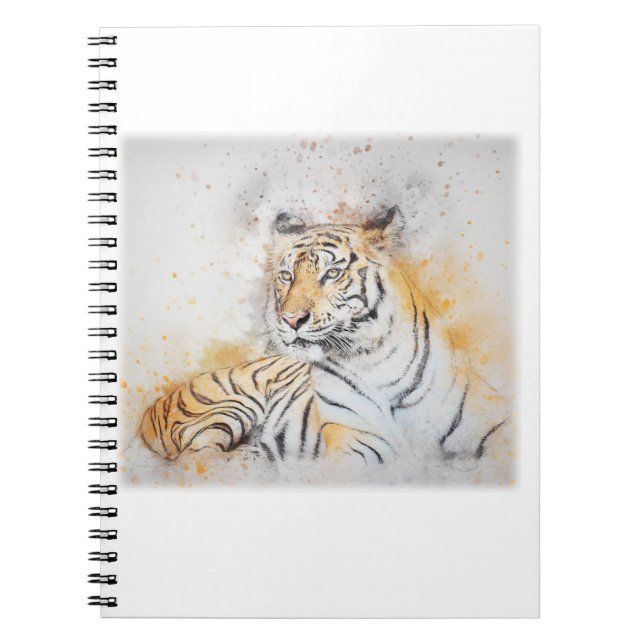 Beautiful Bengal Tiger Painting Notebook (Front)