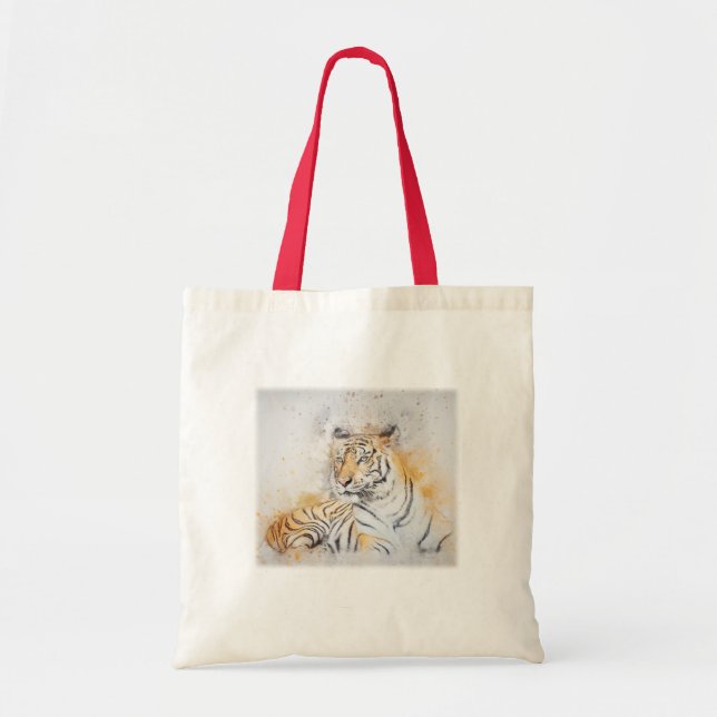 Beautiful Bengal Tiger Painting Tote Bag (Front)