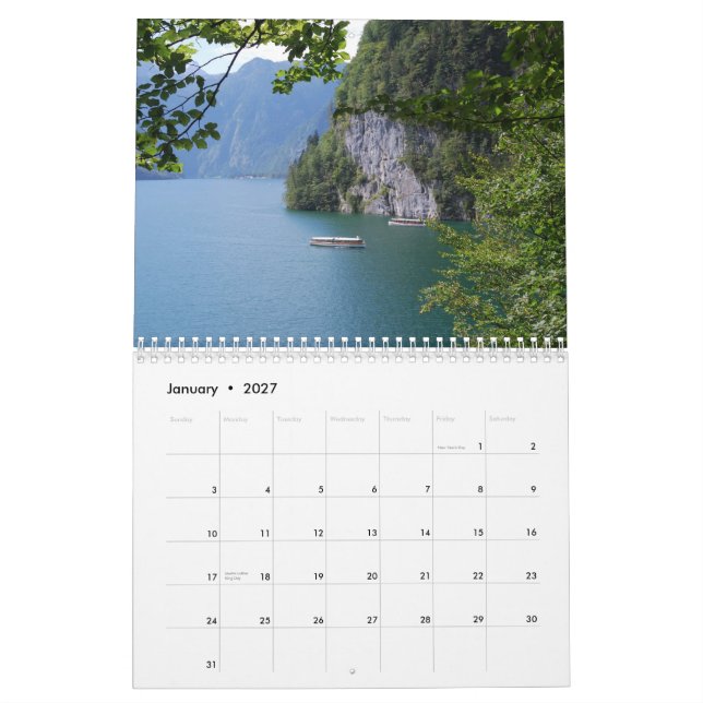 Beautiful Berchtesgaden Calendar (Jan 2027)