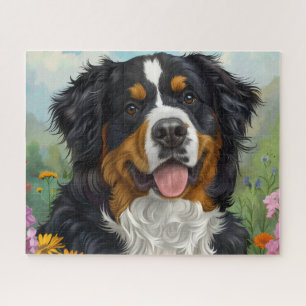 Beautiful Bernese Mountain Dog Jigsaw Puzzle