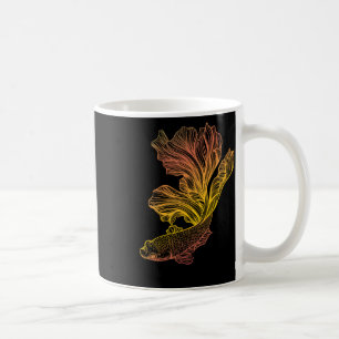 Beautiful Betta Fish Fighting Siamese Halfmoon Gif Coffee Mug