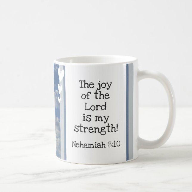 Beautiful Bible Verse Clouds Photo Template Custom Coffee Mug (Right)