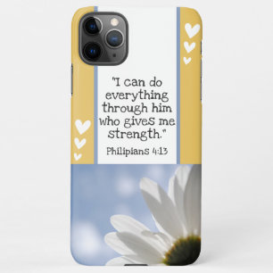 Beautiful Bible Verse Daisy Photo Template Custom iPhone 11Pro Max Case