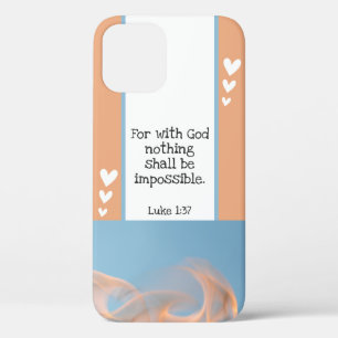 Beautiful Bible Verse Flames Photo Template Custom iPhone 12 Case
