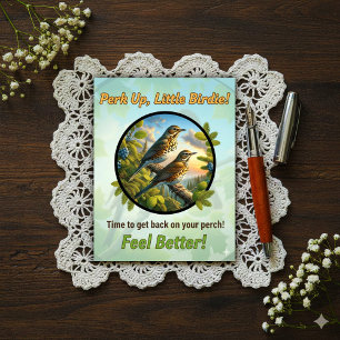 Beautiful Bicknell's Thrush Get Well  Postcard