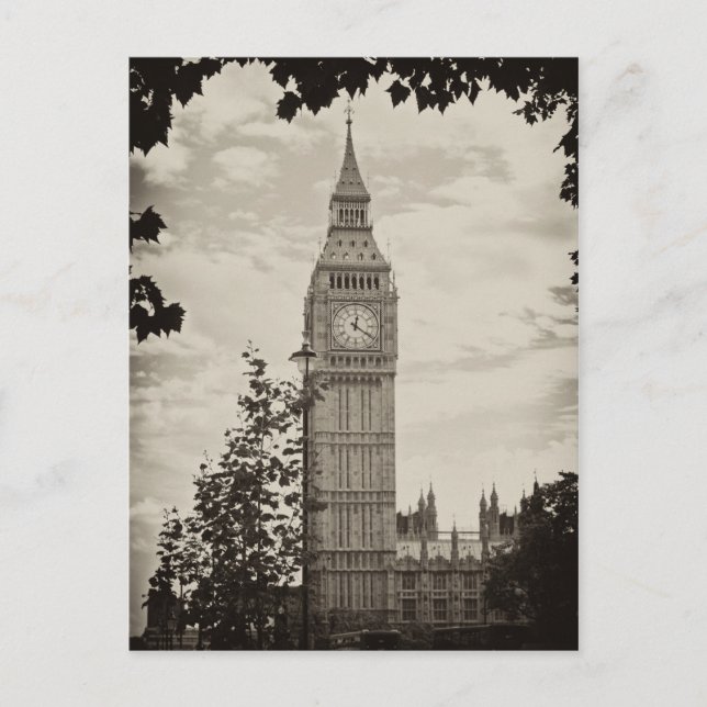 Beautiful Big Ben, London Clock Tower Postcard (Front)