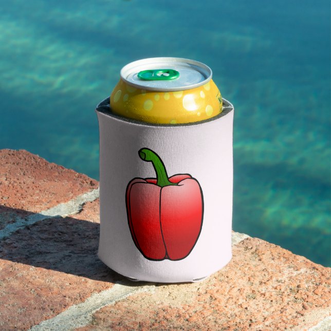 Beautiful Big Red Bell Pepper Can Cooler (In Situ Pool)
