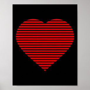 Beautiful Big Red Heart Valentine's Day Boys Girls Poster