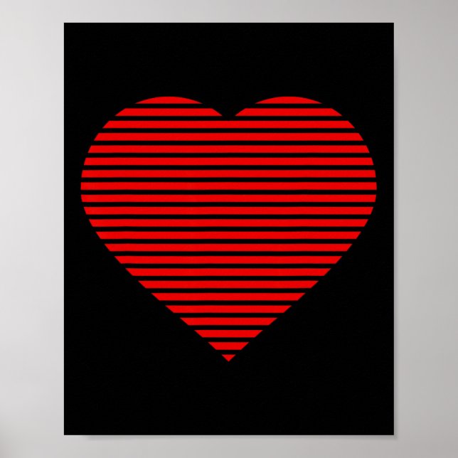 Beautiful Big Red Heart Valentine's Day Boys Girls Poster (Front)