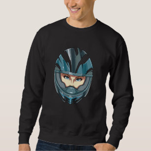 Beautiful Biker With Helmet For A Motorcycle Rider Sweatshirt